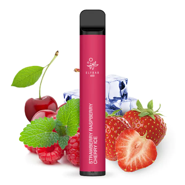 ELFBAR 600 <br>Strawberry Raspberry Cherry Ice