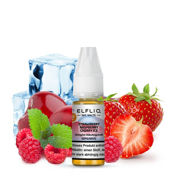 ELFBAR Elfliq <br>Strawberry Raspberry Cherry Ice 10 mg/ml